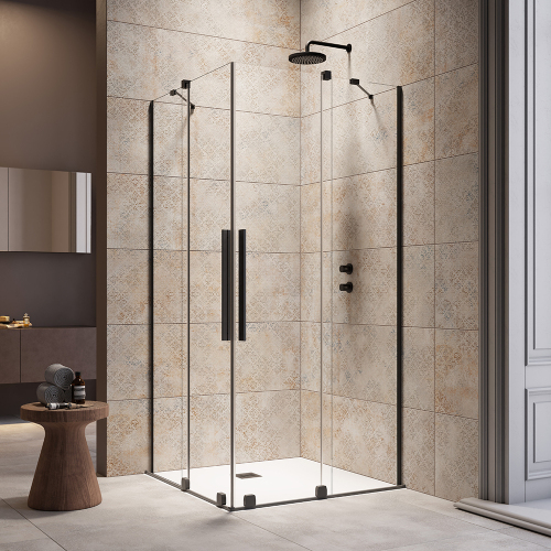 Душевой уголок Radaway Furo 10105100-54-01 100х100 профиль черный, прозрачное стекло