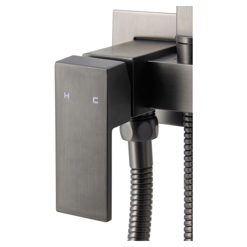 Гигиенический душ со смесителем Maxonor PL6504-9 оружейная сталь