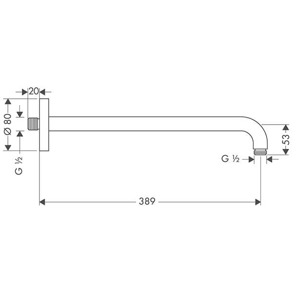 Кронштейн 389 мм Hansgrohe 27413670