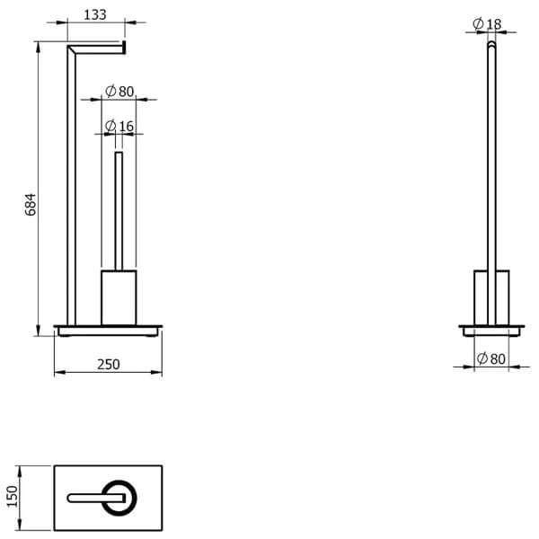 Стойка Black Edition Langberger 72981-BP