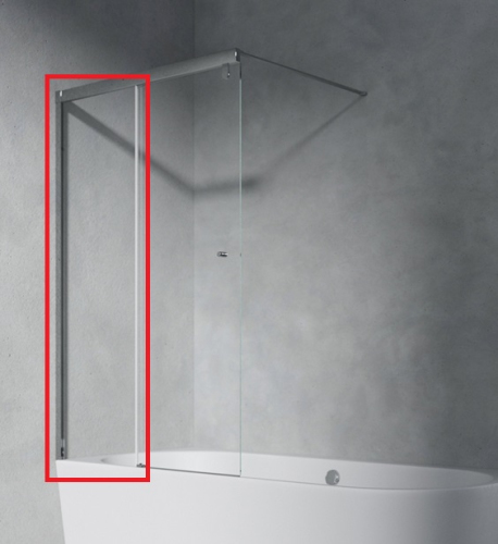 Стационарное стекло для Шторка д/ванны РАЗДВИЖ ЛЕВАЯ 490*525*1500 прозр/хром 6 мм ПЕРЛА AVS