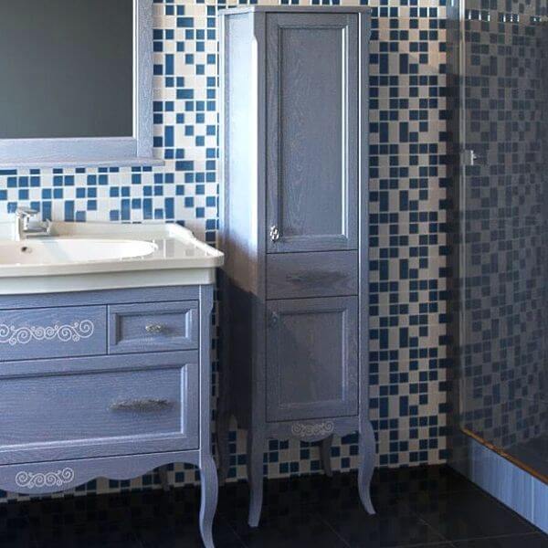 Пенал 400 левый Рошфор патина/белый Модерн ASB Пенал 400 левый Рошфор патина/белый Модерн ASB