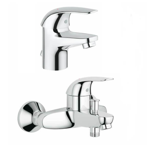 Комплект смесителей Grohe Euroeco 32881000+32743000 хром