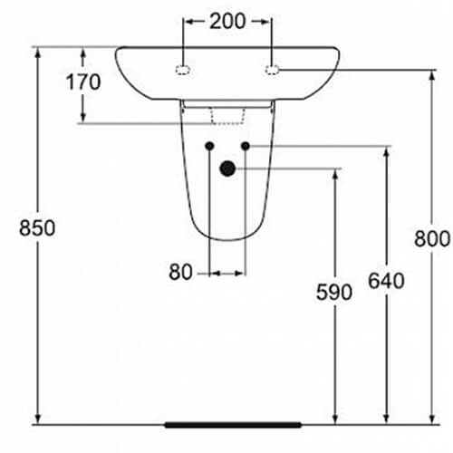 Полупьедестал Vidima W312901=W312961