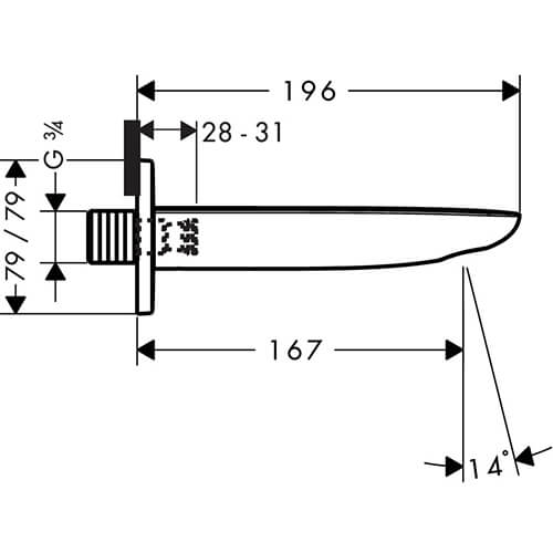 Излив Pura Vida хром Hansgrohe 15412000