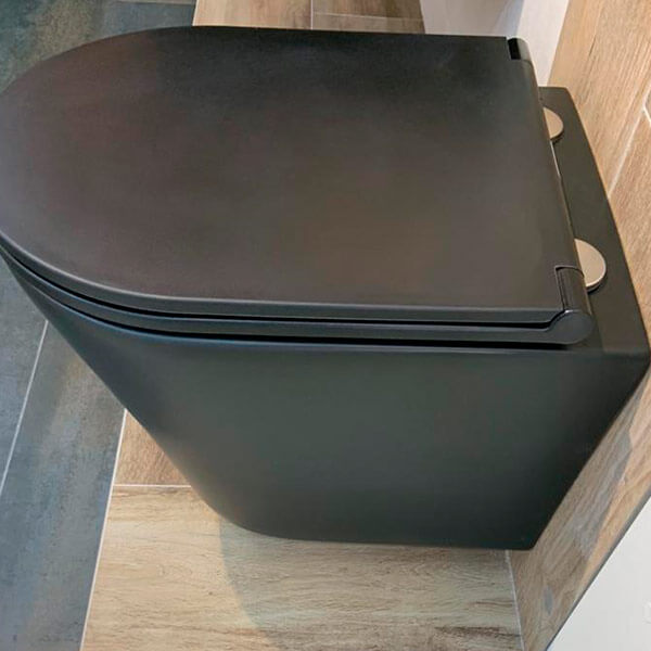 Унитаз подвесной AVS Тоник безободковый, черный матовый