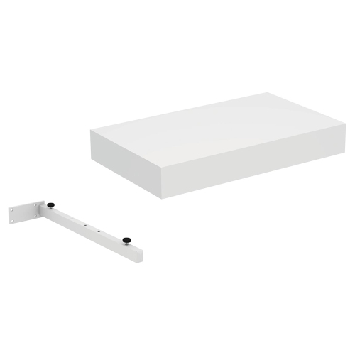 U8407WG+U842867 Столешница 850*500 БЕЛЫЙ + Крепеж для столешницы (2 шт.) Adapto IS