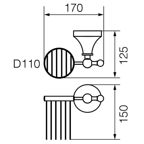 Держатель универсальный Gialetta Veragio VR.GIL-6453.BR