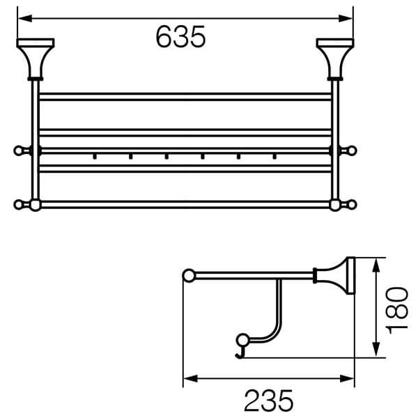 Полка 60 см Gialetta Veragio VR.GIL-6426.BR