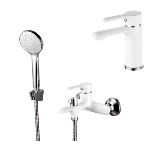 Комплект смесителей ESKO Sorrento SR 26W+SR 54W белый Комплект смесителей ESKO Sorrento SR 26W+SR 54W белый