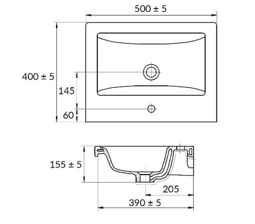Комплект SU-SMA-CO50/Wh Тумба+UM-COM50/1 р-на+зеркало Белый/ясень SMART CERSANIT