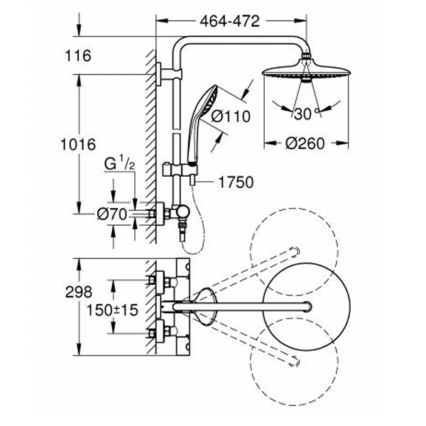 Душевая система Euphoria System 27615001
