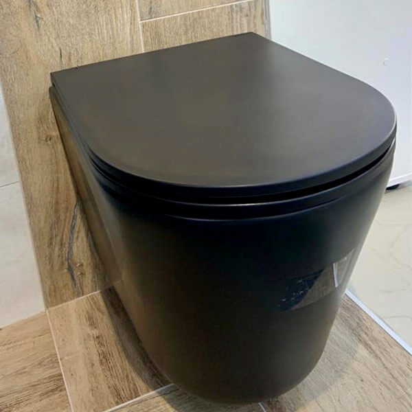 Унитаз подвесной AVS Тоник безободковый, черный матовый