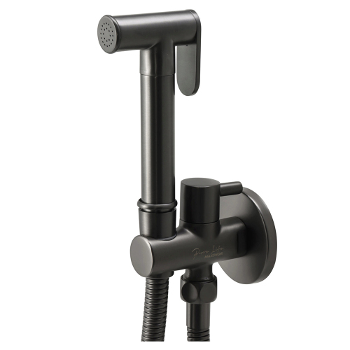 Гигиенический душ с краном Maxonor PL6501-9 оружейная сталь