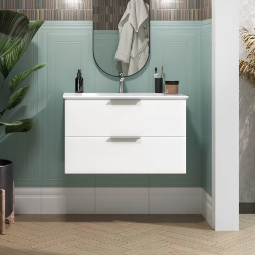 Тумба 850 2ящ подвес + раковина Белый гл Piano KERAMA MARAZZI