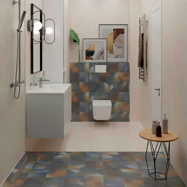 Керамогранит AVS by Colortile Ethnic Lost Blue Decor 60x120 матовый