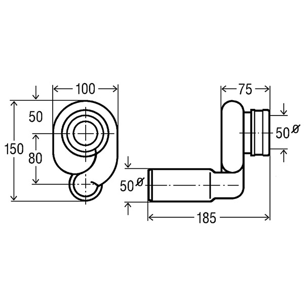 Вакуумный сифон для писсуара Viega 492465