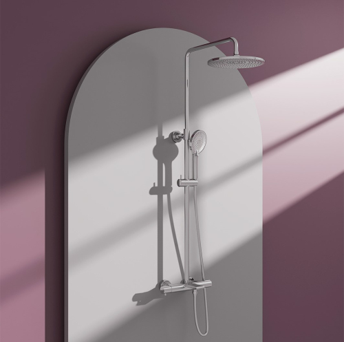 Душевая стойка с изливом AVS Elegant хром