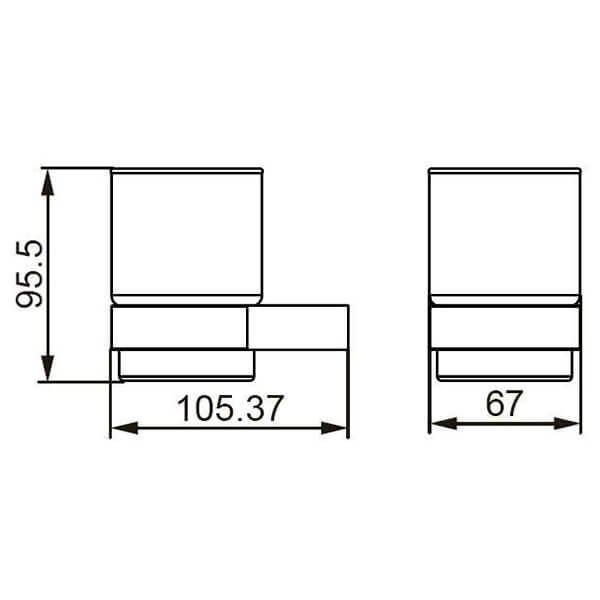 Стакан подвесной Aquanet 5684MB