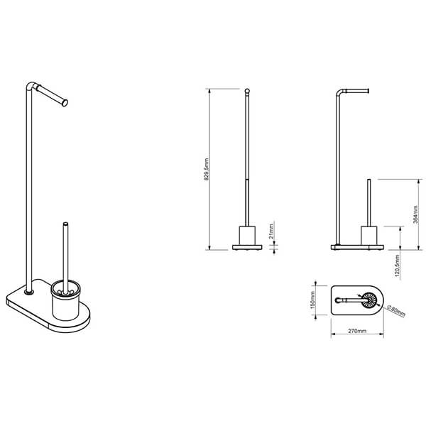 Стойка напольная 2 предмета Schein 176243