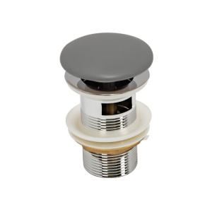 Донный клапан AVS с переливом, серый матовый