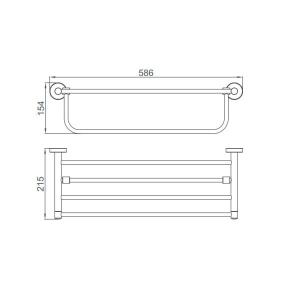 Полка для полотенец Accoona A12112 Полка для полотенец Accoona A12112