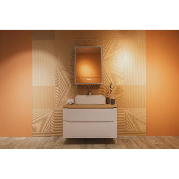 Зеркало-шкаф AVS Маджор 60x80 см, часы и антипар