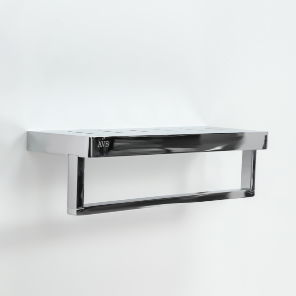 Полка с полотенцедержателем AVS S8300304 30 см, хром