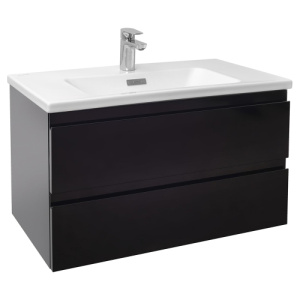 Комплект Тумба 80*46*45 2ящ + Раковина 80*46 Черный лак Madelene JACOB DELAFON
