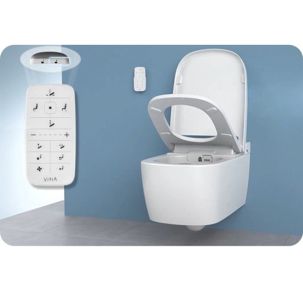 Унитаз подвесной VitrA V-care Comfort 5674B003-6104(6194) интеллектуальный