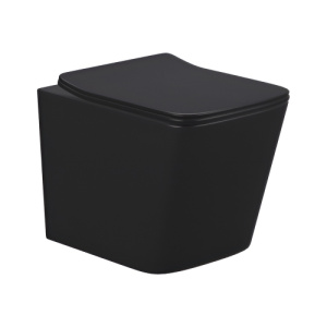 Унитаз подвесной AVS Модерн безободковый, черный матовый