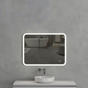 Зеркало с подсветкой AVS Байкал 90x65 см, антипар