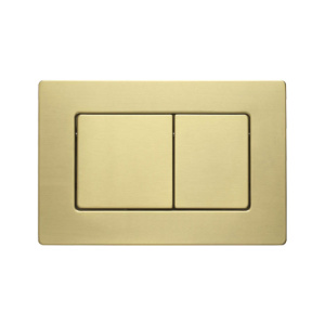 Клавиша смыва AVS золото матовое металлическая, квадратные кнопки
