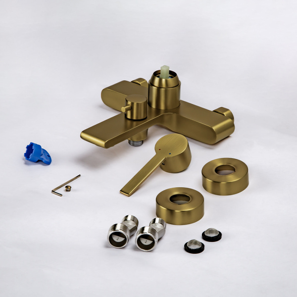 Смеситель для ванны и душа AVS Elegant брашированное золото