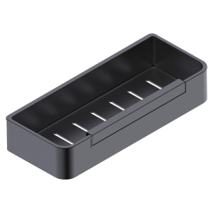 Полка AVS Kori, 30 см, черный матовый, с бортиком-скребком