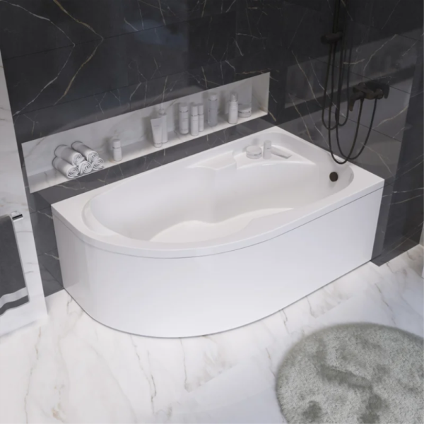 Акриловая ванна Marka One Diana 160x100 R белая, без каркаса