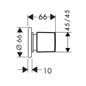 Запорный вентиль Metris Hansgrohe 31677000 Запорный вентиль Metris Hansgrohe 31677000