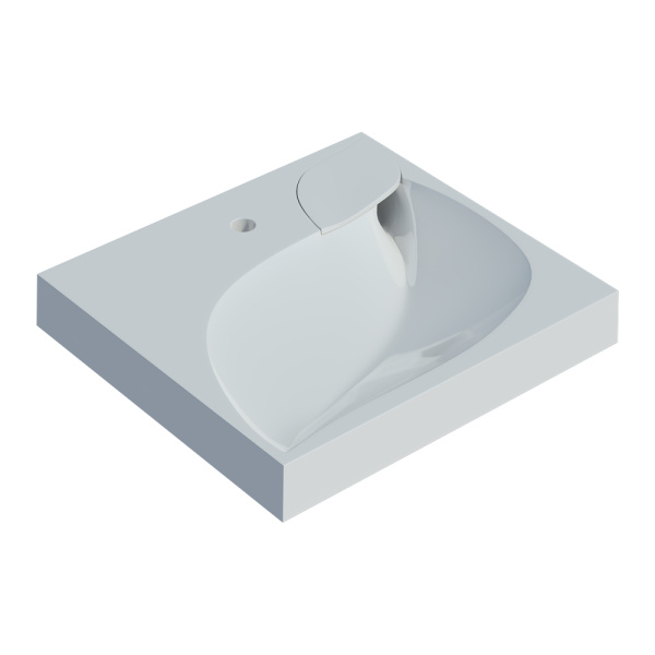 Раковина Madera List 4627173210546 60x54,5 белая с кронштейнами Раковина Madera List 4627173210546 60x54,5 белая с кронштейнами