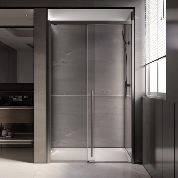 Душевая дверь в нишу Veconi Premium Trento PTD30-GR 120 профиль графит брашированный, стекло прозрачное Душевая дверь в нишу Veconi Premium Trento PTD30-GR 120 профиль графит брашированный, стекло прозрачное