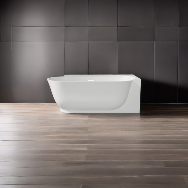 Акриловая ванна Wasser Leben Muritz 170х80 R белая, с донным клапаном