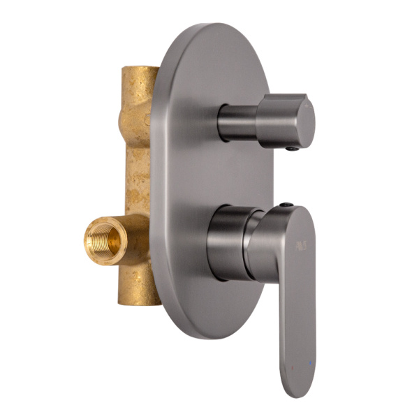 Смеситель для ванны и душа AVS Beauty с внутренней частью, оружейная сталь