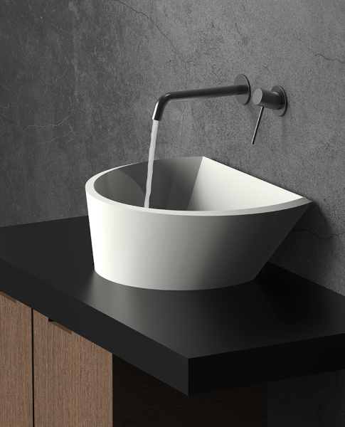 Смеситель для раковины AVS Slimmer с внутренней частью, оружейная сталь