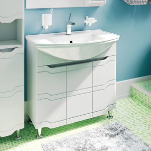 Тумба с раковиной Runo Стиль 00000001113+УТ000001523 85 см