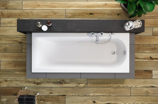 Акриловая ванна Excellent Aurum 170x70 белая, с каркасом