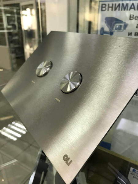 Панель смыва пневмат двойной/слив СТАЛЬ мат.хром, антивандал Blink OLI