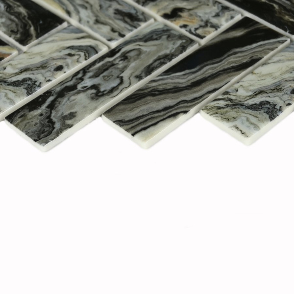 Мозаика Bonaparte Hadar Black 26,8x28,6 стеклянная