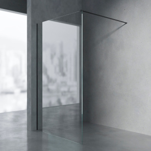 Душевая перегородка AVS Walk In 100 профиль черный, стекло прозрачное