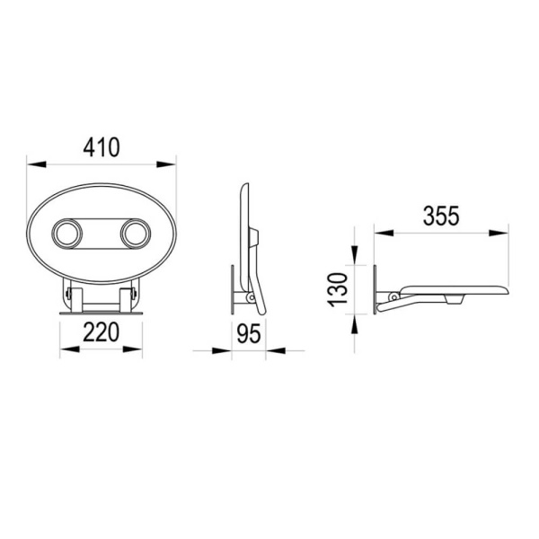 Сиденье для душа Ovo Р II Ravak B8F0000058