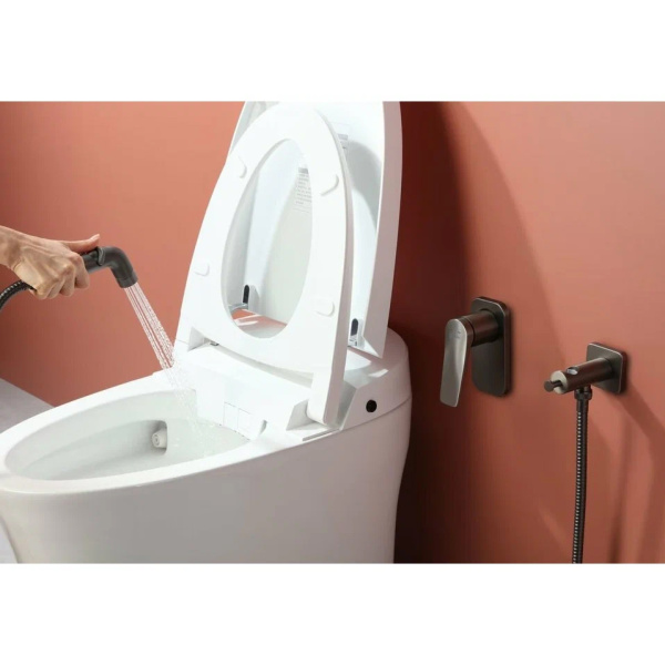 Гигиенический душ со смесителем Lemark Bronx LM3719BL С ВНУТРЕННЕЙ ЧАСТЬЮ, черный матовый