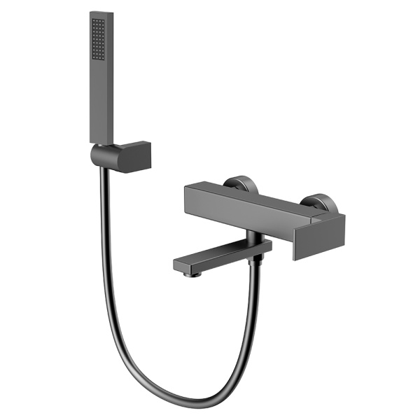 Смеситель для ванны с душем AVS Cube оружейная сталь